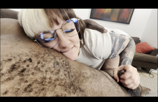 Split Tongue Goth PAWG Pennie Layne Loved Licking His Nipples While Jerking Him Off!!